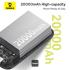 Baseus QPow2 20000mAh Digital Display Fast Charge Power Bank 30W With Built-in Dual Type-C Cable - Black